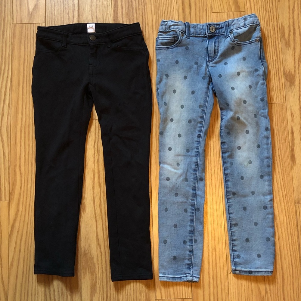 GAP Girls Polka Dot Jeans and Black Pants